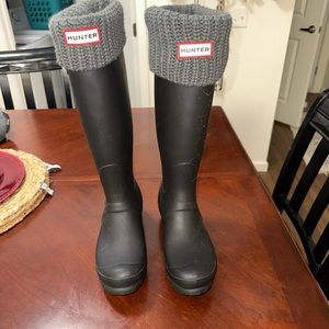 HUNTER WOMENS ORIGINAL TOUR RAIN BOOT - BLACK